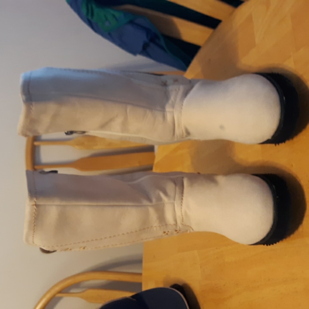 Light Beige slight platform Fashion Boots